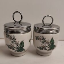 2 X Egg Coddlers by Royal Worcester,  Valencia Pattern, Vintage, used for sale  Shipping to South Africa