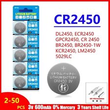 10-50Pcs CR2450 Button Battery 5029LC LM2450 DL2450 CR2450N BR2450 3V Cell Coin for sale  Shipping to South Africa