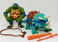 Teenage Mutant Ninja Turtles Cave Turtle Leo & Dingy Dino Leonardo TMNT COMPLETE for sale  Shipping to South Africa