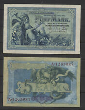 5 Mark Kaiserreich Banknote 1904  Ro.22b  7-stellig  /  DEU-52  /  Pick 8  (604 til salgs  Frakt til Norway