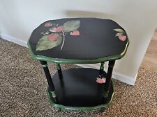 Usado, Mesa lateral de morango pintada de preto e verde comprar usado  Enviando para Brazil