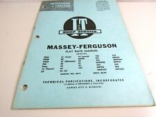 I&T Massey Ferguson TE20 TO20 TO30 F40 16 20 21 22 23 30 -1001 Flat Rate Manual for sale  Shipping to Canada