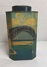 Usado, Bushells Blue Label Tea 1930’s Harbour Bridge lata comemorativa e tampa VINTAGE comprar usado  Enviando para Brazil