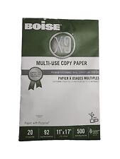 Papel de cópia multiuso Boise X-9, 11x17", 20 lb, branco brilhante, 500 folhas por resma comprar usado  Enviando para Brazil