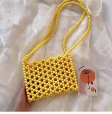 Bolsa de ombro com miçangas de acrílico doce decoração de roupas bolsa feita à mão para mulheres comprar usado  Enviando para Brazil
