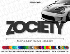 ZOCIETY Windshield Curved Banner Decal - 14.5 Inches for 350Z 370Z Fairlady Z, used for sale  Shipping to South Africa