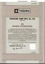 Torishima pump co. for sale  Shipping to Ireland