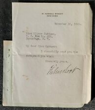 1928 US Senator Elihu Root Secretary of State & War Nobel Prize Autograph Letter for sale  Shipping to South Africa