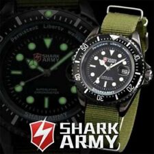 Relógio SHARK ARMY data preto caixa de aço inoxidável pulseira de náilon verde exército comprar usado  Enviando para Brazil