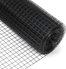 48'' x 50' 1inch Hardware Cloth 16 Gauge Black Vinyl Coated Welded Fence Mesh, used for sale  Shipping to South Africa