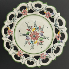 Flower Pattern Wall Hanging Decorative Plate Hand Painted RC&CL Mde In Portugal for sale  Shipping to South Africa
