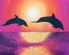 11x14 dolphin sunset for sale  Spring