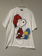 Camiseta promocional vintage anos 90 Peanuts Snoopy desenho animado TV arte gráfica 2XL ponto único comprar usado  Enviando para Brazil