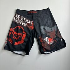 Shorts de luta Warrior Fight Gear UFC MMA treinamento octógono vermelho masculino tamanho 30 comprar usado  Enviando para Brazil
