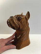 Escultura vintage de cachorro boxer esculpida em madeira pelo artista mexicano José Pinal J. Pinal comprar usado  Enviando para Brazil