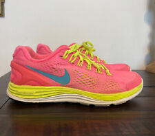 Tênis de treinamento de corrida Nike Fitsole Lunarlon rosa neon amarelo 8, usado comprar usado  Enviando para Brazil