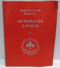 LeBlond Automatic Lathes Instruction Manual, used for sale  Shipping to South Africa