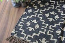 Blue & White Handwoven KILIM Rug: Wool & Jute Handmade Carpet for sale  Shipping to South Africa