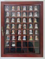 Disney Thimbles Inc Glass Cabinet, Mickey Mouse, Aladdin, Minnie, Snow White Etc for sale  Shipping to South Africa
