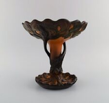Usado, Ipsen's, Denmark. Large and rare Art Nouveau compote in glazed ceramics. comprar usado  Enviando para Brazil