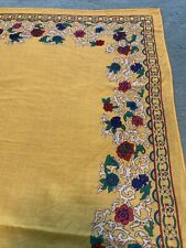 Vintage Ginnie Johansen Scarf Neck Scarf Provencal Cotton Yellow 27” for sale  Shipping to South Africa