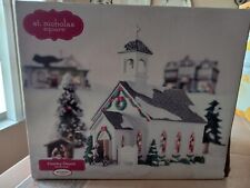 NIB-The Village Collection 2008 St. Nicholas Square Christmas 10" Country Church for sale  Port Saint Lucie
