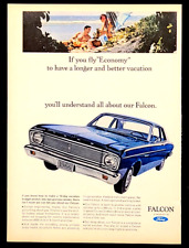 Anúncio azul Ford Falcon original 1966 estampa vintage comprar usado  Enviando para Brazil