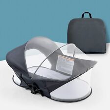 Berço de viagem portátil para bebê mosquiteiro e dossel, cinza escuro TB-9991, usado comprar usado  Enviando para Brazil