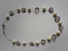 Halskette silberfarben perlen gebraucht kaufen  Dietzhölztal