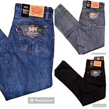 Jeans Levi's® 501 perna reta ajuste original para cintura masculina 30"-38" costura interna 30,32 comprar usado  Enviando para Brazil