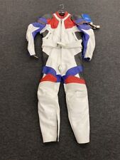 Aces Mens 2 Piece Motorcycle Leather Suit - White/Red/Blue - Various Sizes for sale  Shipping to South Africa