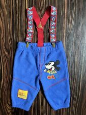 Suspendedores monos bordados vintage Disney 6-9 meses para bebé Mickey Mouse segunda mano  Embacar hacia Argentina
