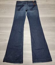 Jeans feminino 7 Seven For All Mankind Dojo tamanho 27 ponto azul cintura baixa alargado, usado comprar usado  Enviando para Brazil
