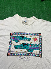 Camiseta vintage anos 90 Nápoles Flórida tamanho XL branca destino lembrança viagem comprar usado  Enviando para Brazil