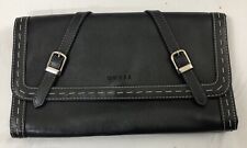 Guess Clutch Purse Handbag Faux Leather Black Contrast Stitch Snap Closure, käytetty myynnissä  Leverans till Finland