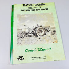 Manual do operador do proprietário da plantadeira Massey Ferguson 39 78 duas e quatro fileiras comprar usado  Enviando para Brazil