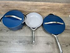 Caraway Home 5pc Non-Stick Cookware Set - Navy, used for sale  Shipping to South Africa