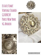 Used, Vintage GIVENCHY Paris New York 4G Silver Tone Brooch for sale  Shipping to South Africa