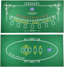 Diseño de Fieltro de Mesa Premium de Casino para Texas Hold'em Poker y Blackjack NUEVO segunda mano  Embacar hacia Argentina