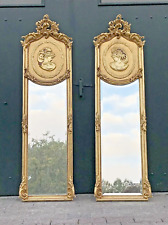 Full-Length Floor Mirrors with Woman's Faces in Antique Gold -2 pieces for sale  Shipping to South Africa