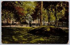 Portland Maine ME Lincoln Park Picnic Grounds Benches & Trees Landmarks Postcard for sale  Shipping to South Africa