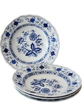 4 Blue Onion Soup Bowls Form Marienbad Ingres Weiss Salad bowl Germany for sale  Shipping to South Africa