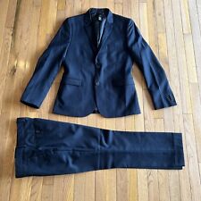 Modern H&M Navy Blue Mens Suit 38R Jacket 33R Waist Pants Slim Fitted for sale  Waterville