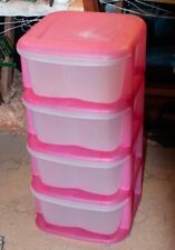 pink plastic storage drawers for sale  LITTLEBOROUGH