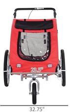 2in1 Pet Dog Bike Bicycle Trailer Stroller Jogger w/Suspension Red&Black for sale  Shipping to United States