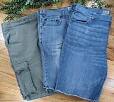 LOTE 3🚨True Nation Big & Tall 46 Shorts Jeans Masculino Cargo Ajuste Atlético, usado comprar usado  Enviando para Brazil