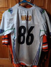 Camiseta Pittsburgh Steelers HINES WARD #86 NFL BRANCA em Campo Reebok Youth Grande comprar usado  Enviando para Brazil