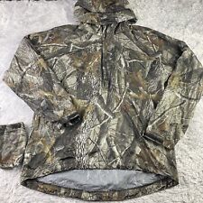 Cabelas Rain Jacket Dry Plus Realtree Hardwoods Camo Medium Half Zip Pullover for sale  Shipping to South Africa