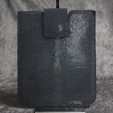 LNWOT Genuine Galuchot Stingray Smoke Grey Alcantara Lined iPad Sleeve Holder NR, used for sale  Shipping to South Africa