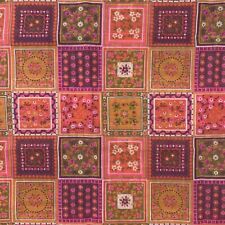 "Tela floral vintage tejida delgada multicolor mod sintética mosaico 114x44""", usado segunda mano  Embacar hacia Argentina
